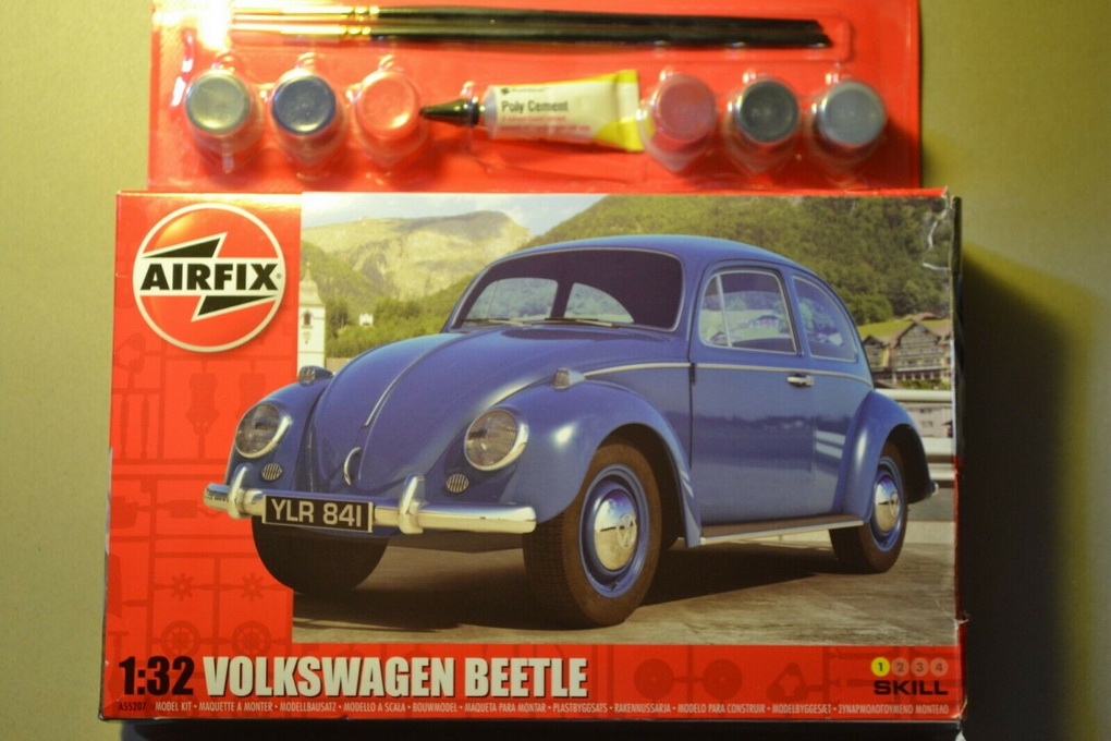 Slotcars66 Volkswagen Beetle 1/32nd scale Airfix plastic model kits -  
